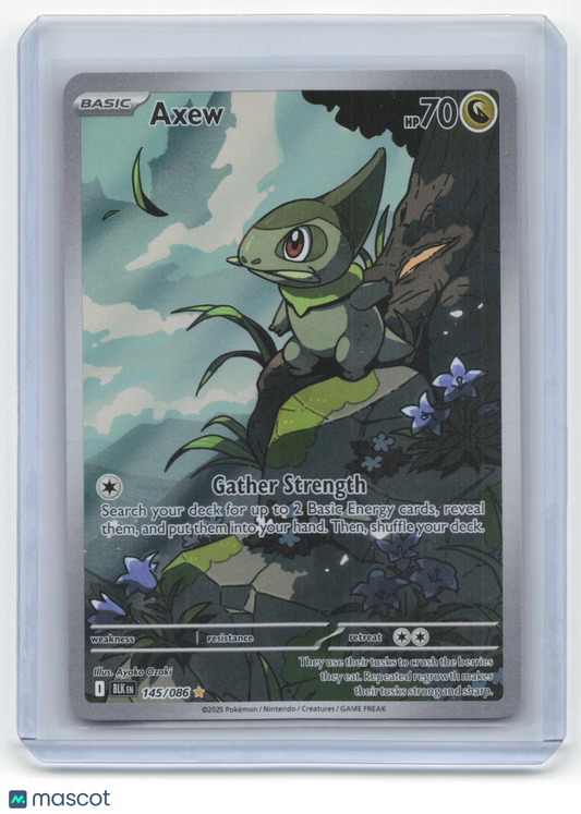 2025 Pokemon Axew Black Bolt #145/86 Near Mint