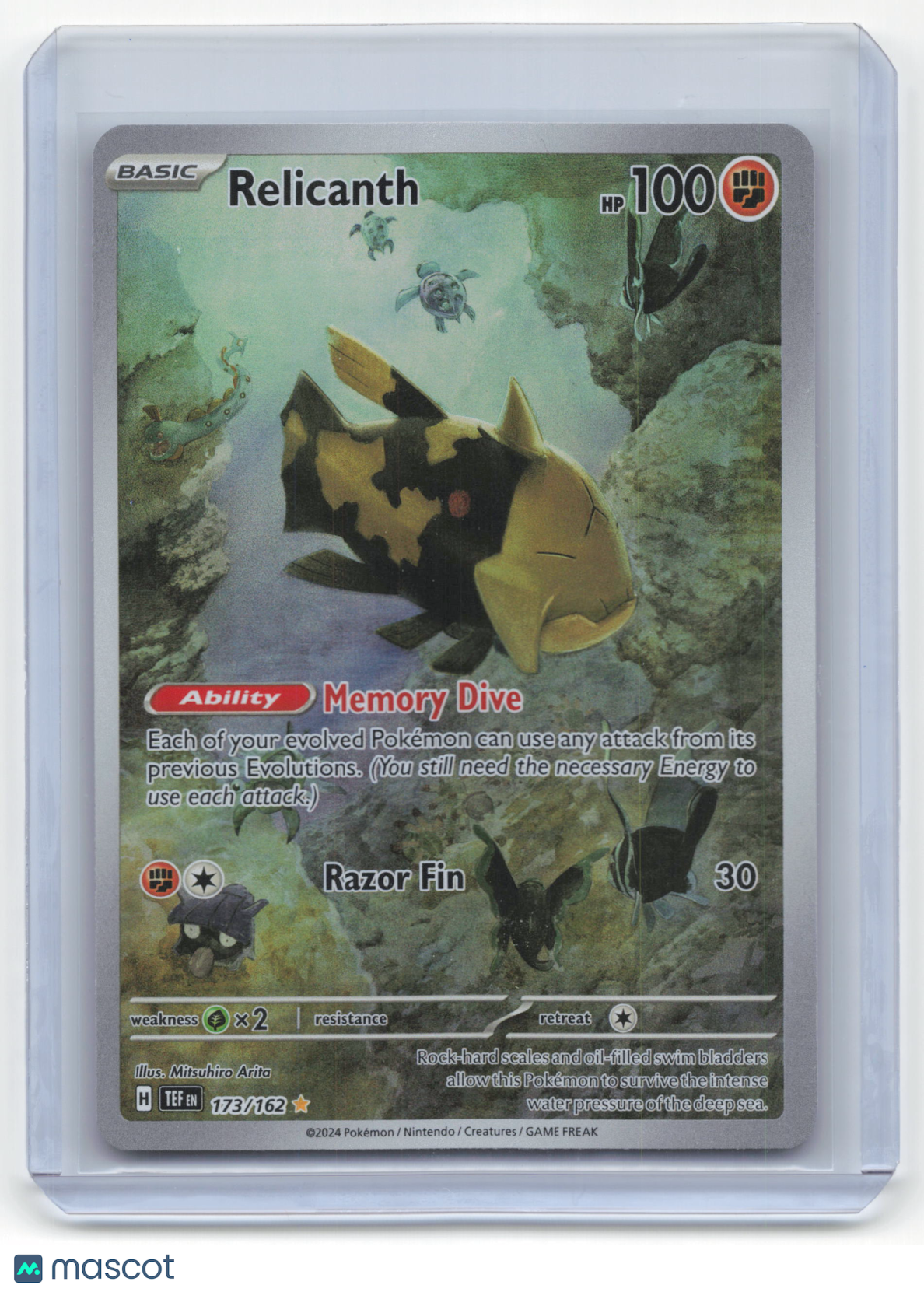 2024 Pokemon Relicanth Temporal Forces #173/162 Near Mint