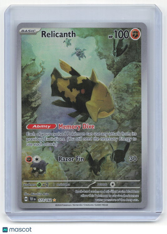 2024 Pokemon Relicanth Temporal Forces #173/162 Near Mint
