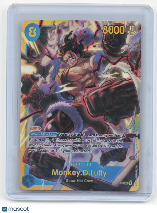 2025 One Piece Card Game Monkey D. Luffy Fist of Divine Speed #OP11-118 NM