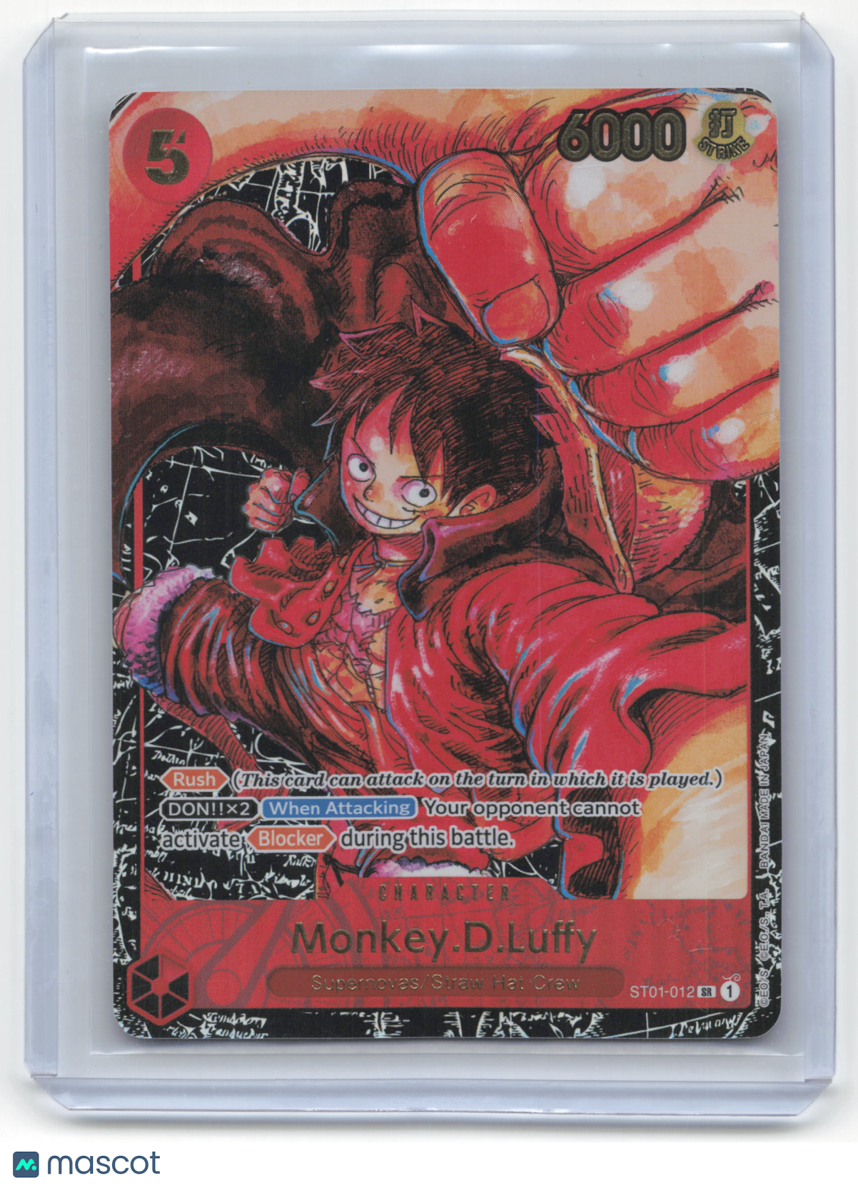 2022 One Piece Card Game Monkey D. Luffy Straw Hat Crew #ST01-012 Near Mint