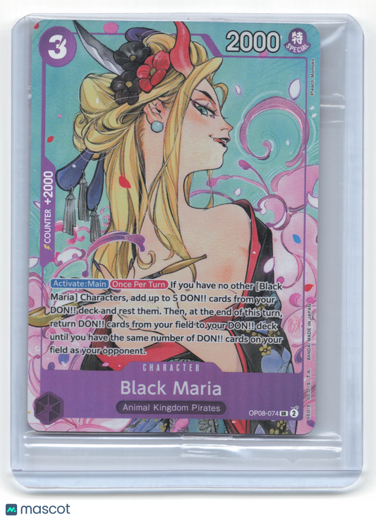 2024 One Piece Card Game Black Maria Two Legends #OP08-074 Near Mint