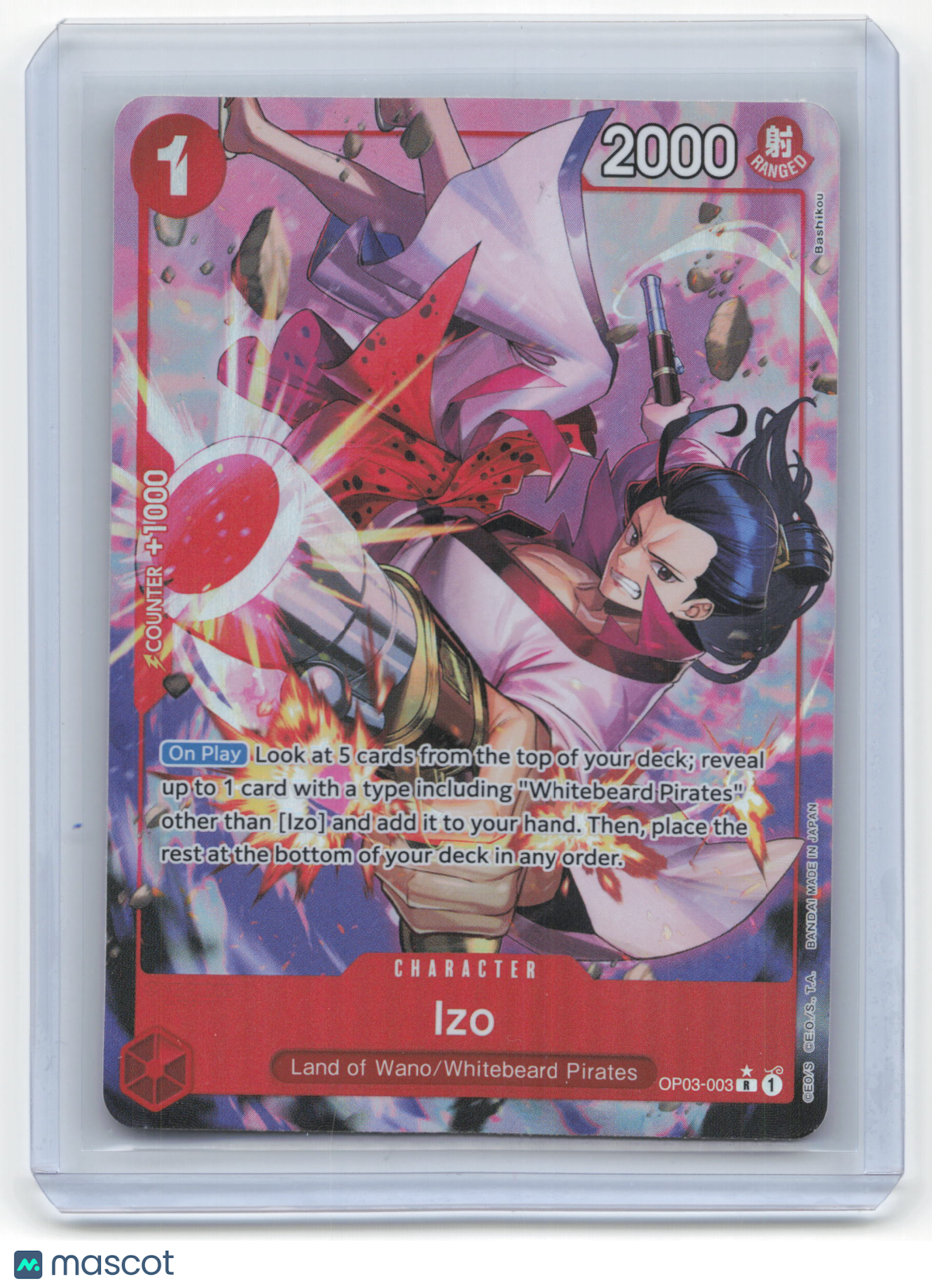 2023 One Piece Card Game Izo Pillars of Strength #OP03-003 Near Mint