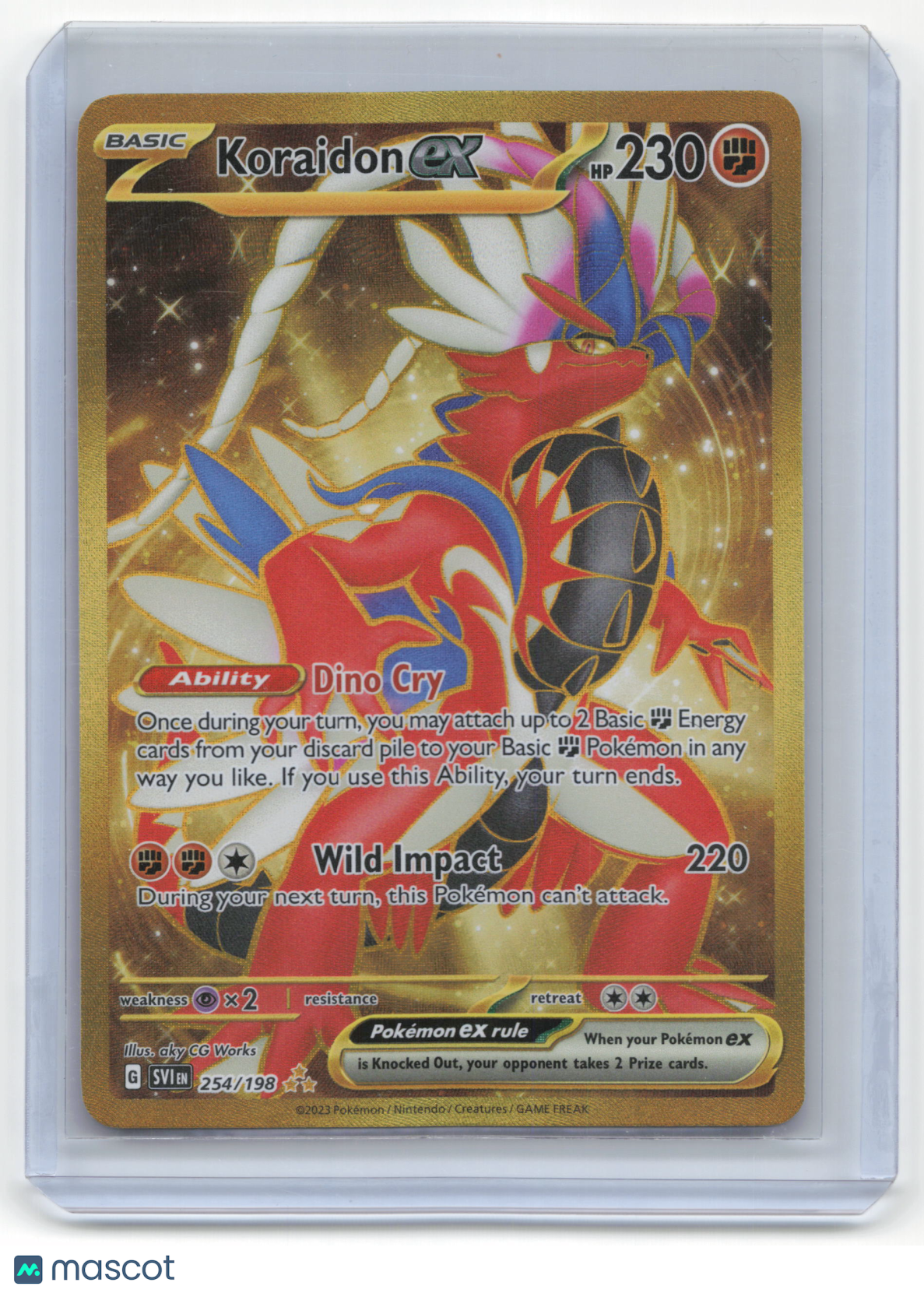 2023 Pokemon Koraidon EX Scarlet & Violet #254/198 Near Mint
