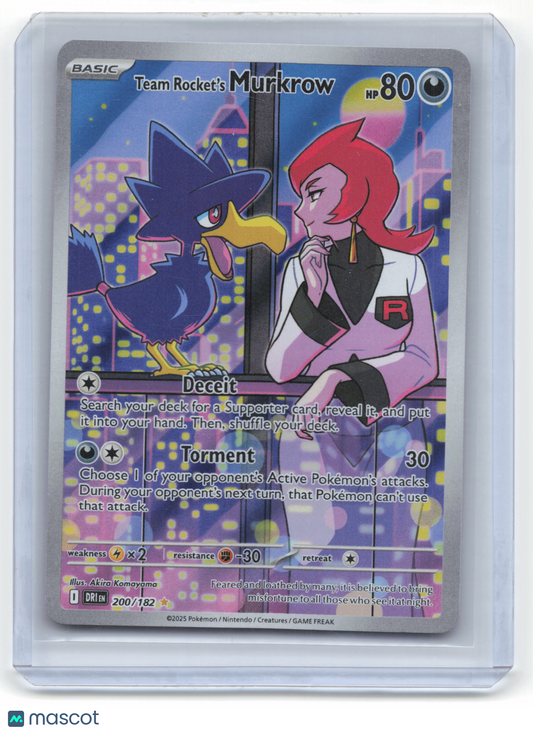 2025 Pokemon Team Rocket's Murkrow Destined Rivals #200/182 Near Mint