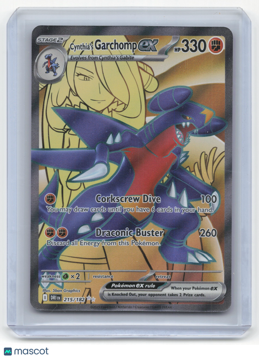 2023 Pokemon Cynthia's Garchomp EX Destined Rivals #215/182 Near Mint