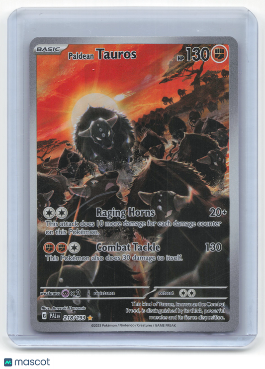 2023 Pokemon Paldean Tauros Paldea Evolved #218/193 Near Mint
