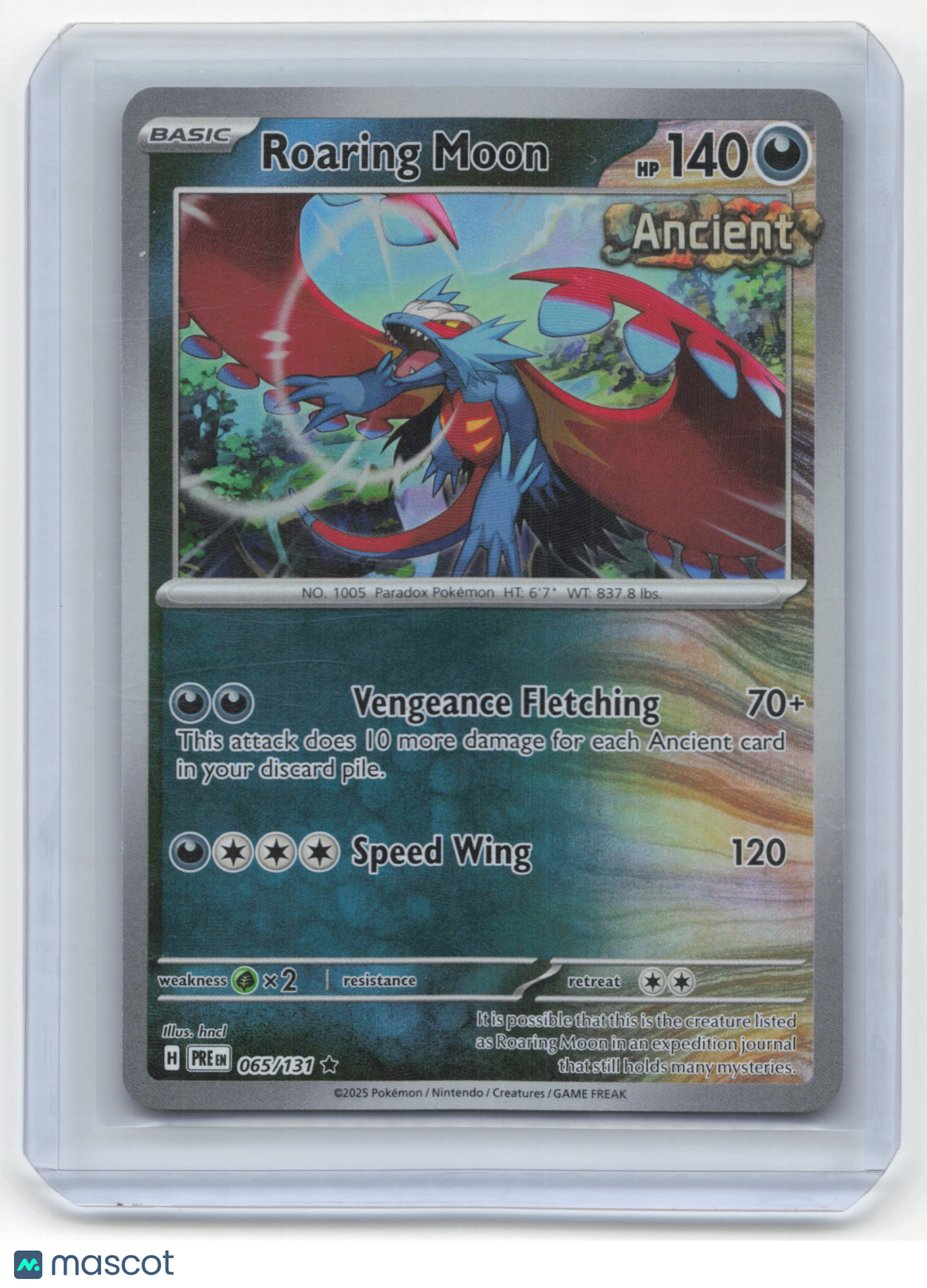 2025 Pokemon Roaring Moon Prismatic Evolutions #65/131 [MASTERBALL] Near Mint