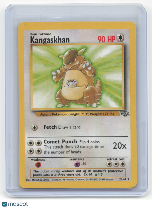1999 Pokemon Kangaskhan Jungle #21/64 Near Mint
