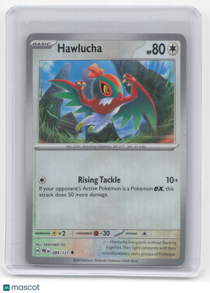 2025 Pokemon—Hawlucha #89/131 Prismatic Evolutions—Uncommon Near Mint [MASTERBALL]