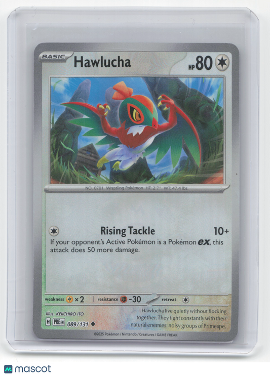 2025 Pokemon Hawlucha Prismatic Evolutions #89/131 Near Mint [MASTERBALL]