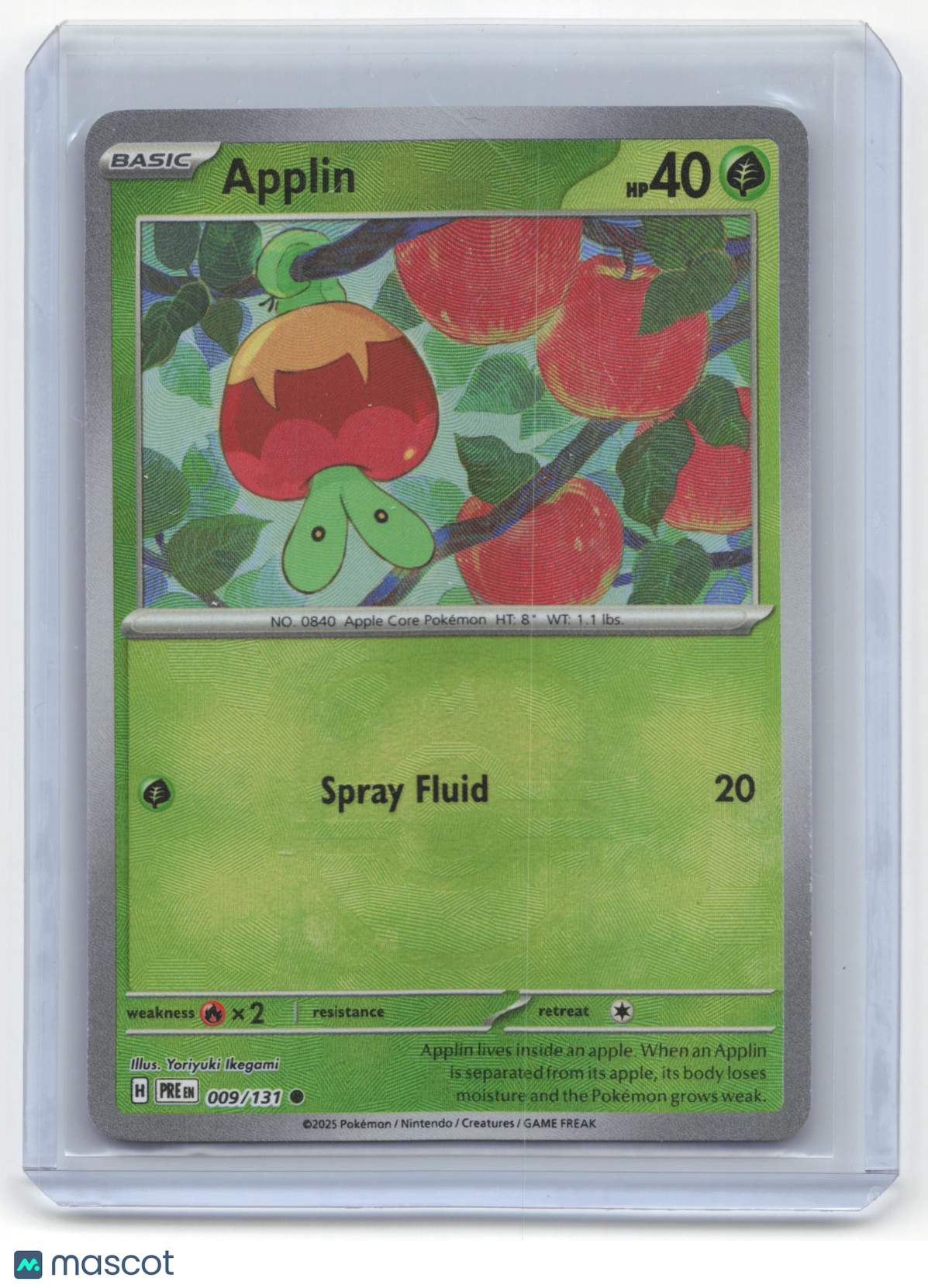 2025 Pokemon Applin Prismatic Evolutions #9/131 Near Mint [MASTERBALL]