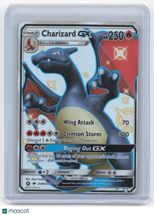 2019 Pokemon Charizard GX Hidden Fates: Shiny Vault #SV49/SV94 Near Mint