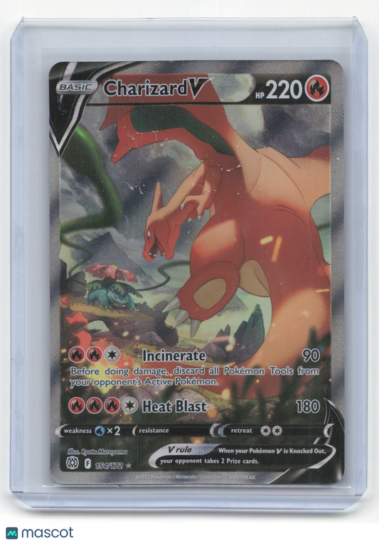 2022 Pokemon Charizard V Brilliant Stars #154/172 Near Mint