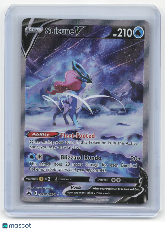 2023 Pokemon Suicune V Crown Zenith: Galarian Gallery #GG38/GG70 (Error)
