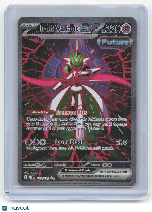 2025 Pokemon Iron Valiant EX Prismatic Evolutions #157/131 Near Mint