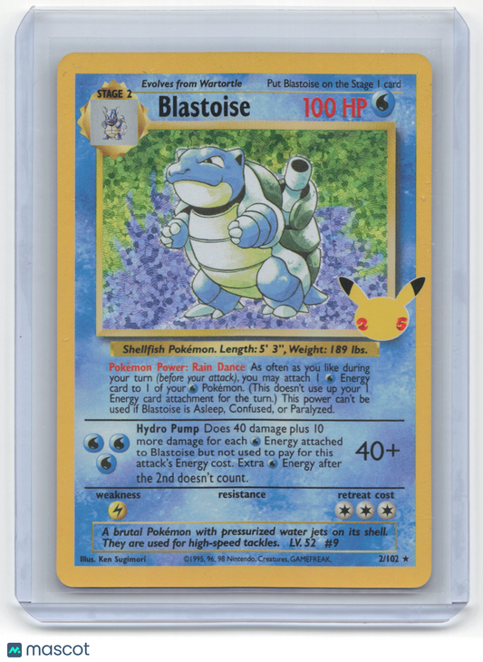 1999 Pokemon Blastoise Celebrations #2/102 Near Mint