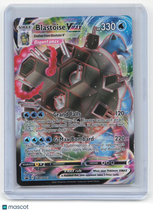 2021 Pokemon Blastoise VMAX SWSH Black Star Promos #SWSH103 Damaged