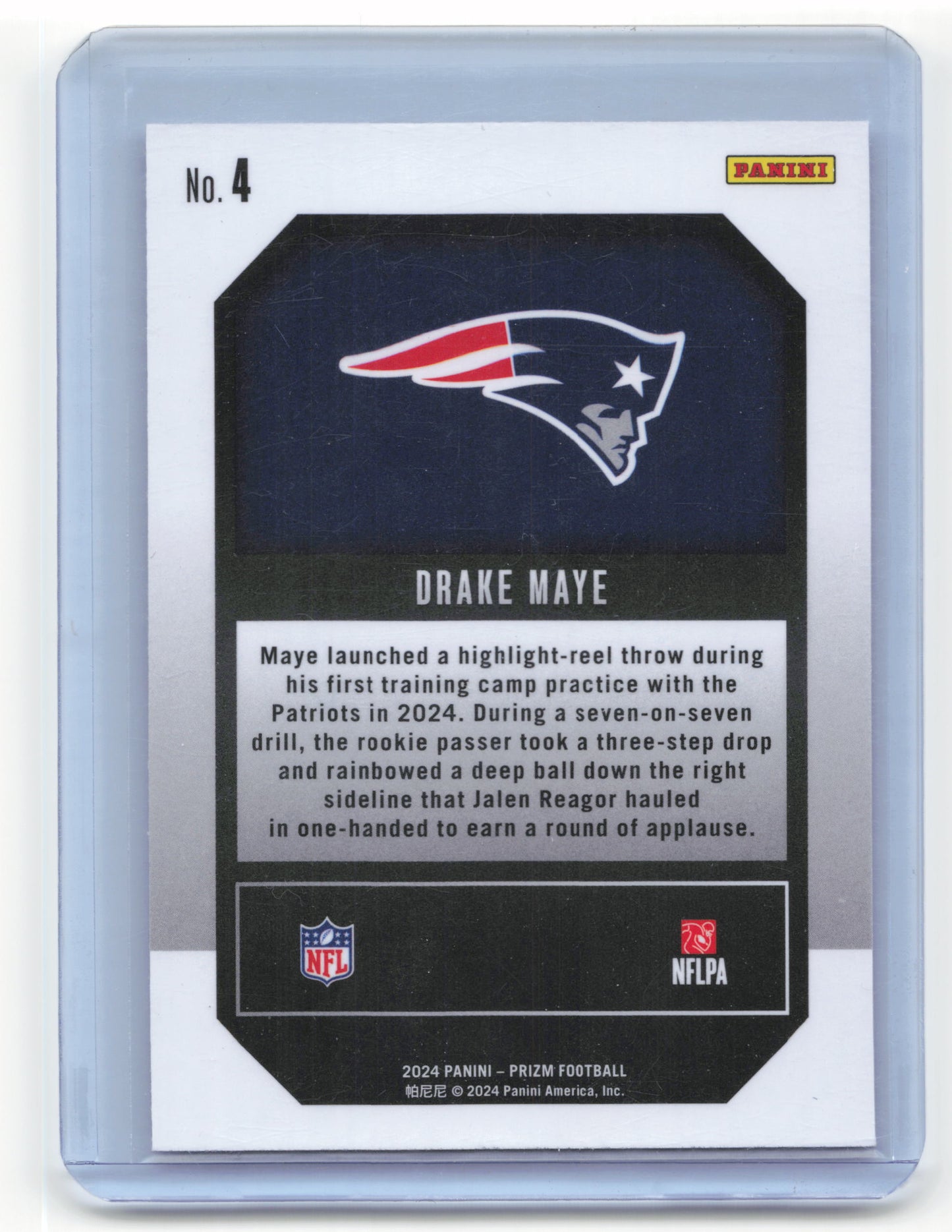 2024 Panini Prizm Emergent Football Drake Maye RC #No. 4