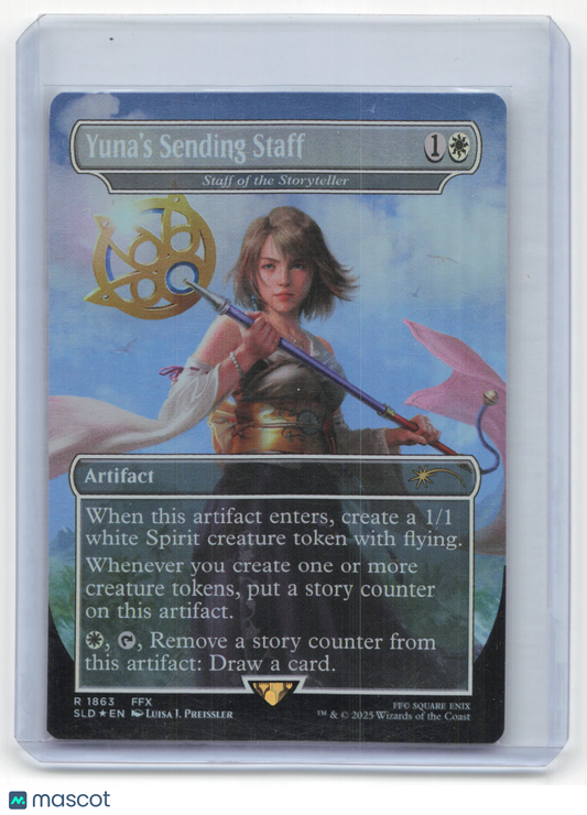 2023 Magic: The Gathering Yuna's Sending Staff Secret Lair #1863 Near Mint