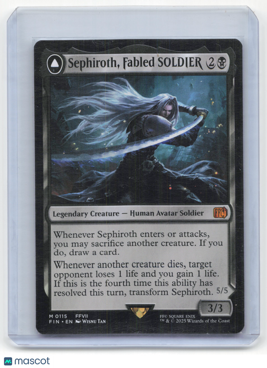 2025 Magic: The Gathering Sephiroth, Fabled SOLDIER, One-Winged Angel FIN #0115