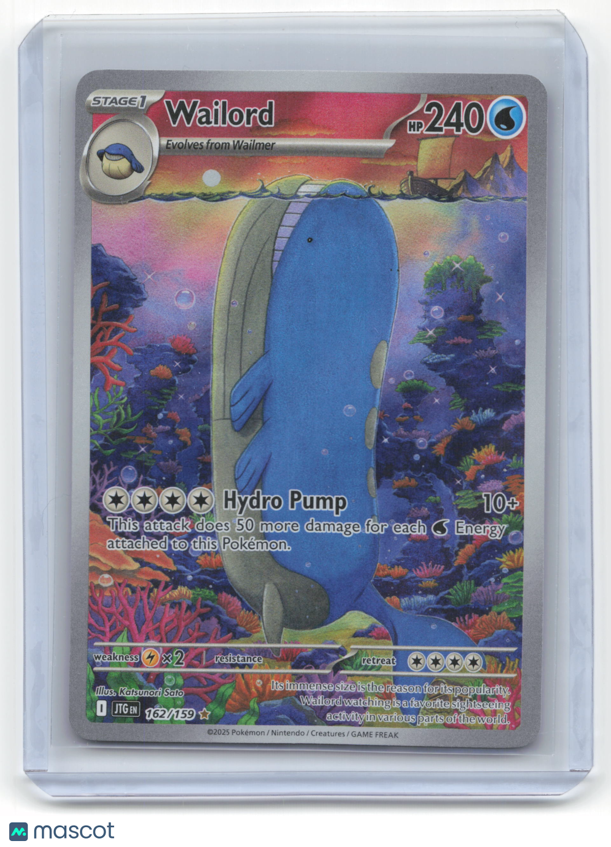 2025 Pokemon Wailord Journey Together #162/159 Near Mint