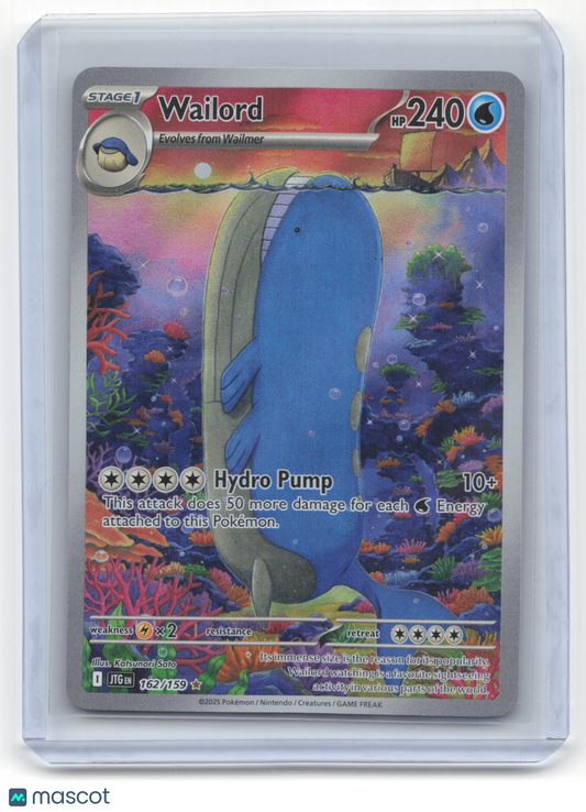 2025 Pokemon Wailord Journey Together #162/159 Near Mint