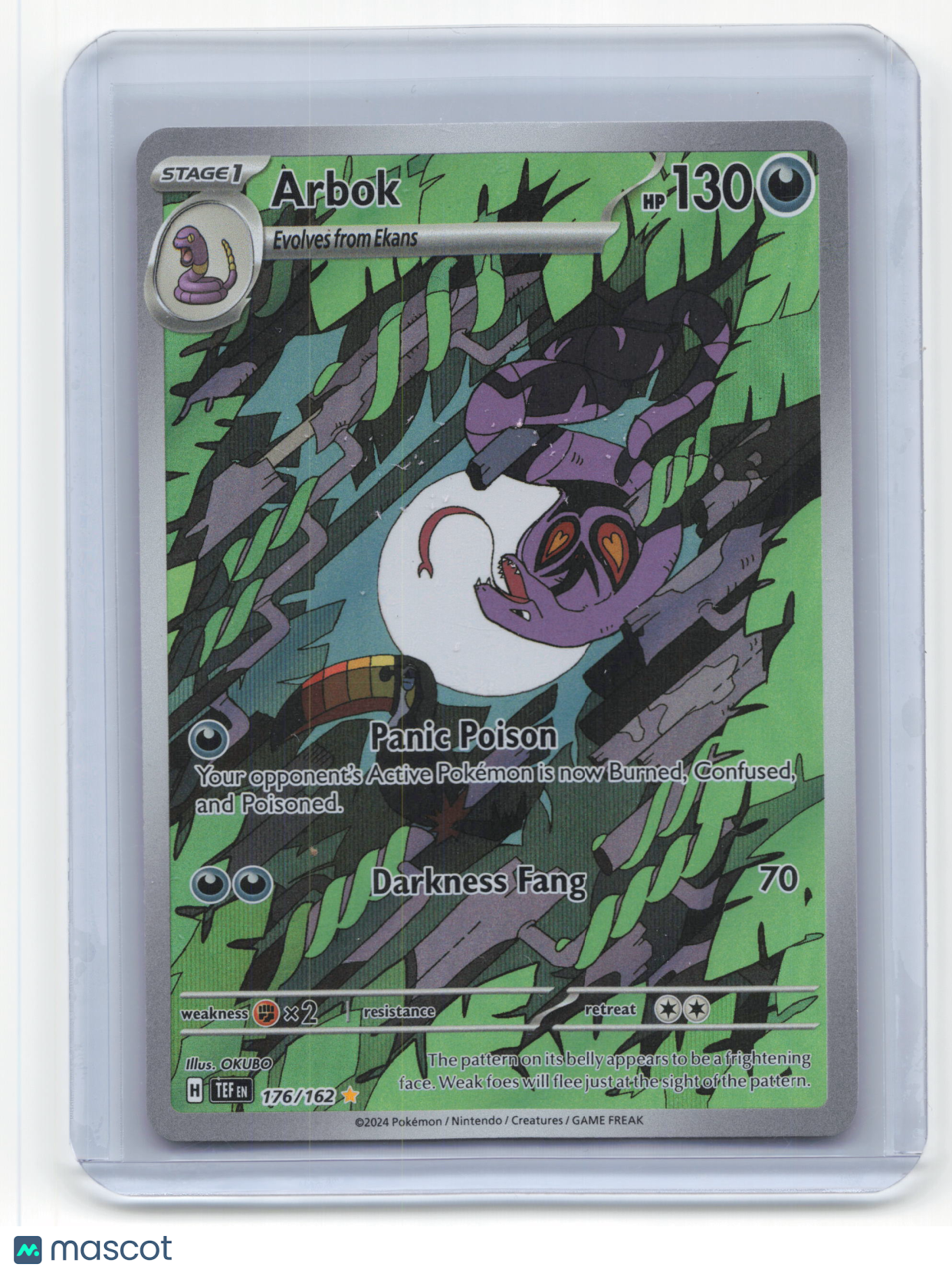 2024 Pokemon Arbok Temporal Forces #176/162 Near Mint