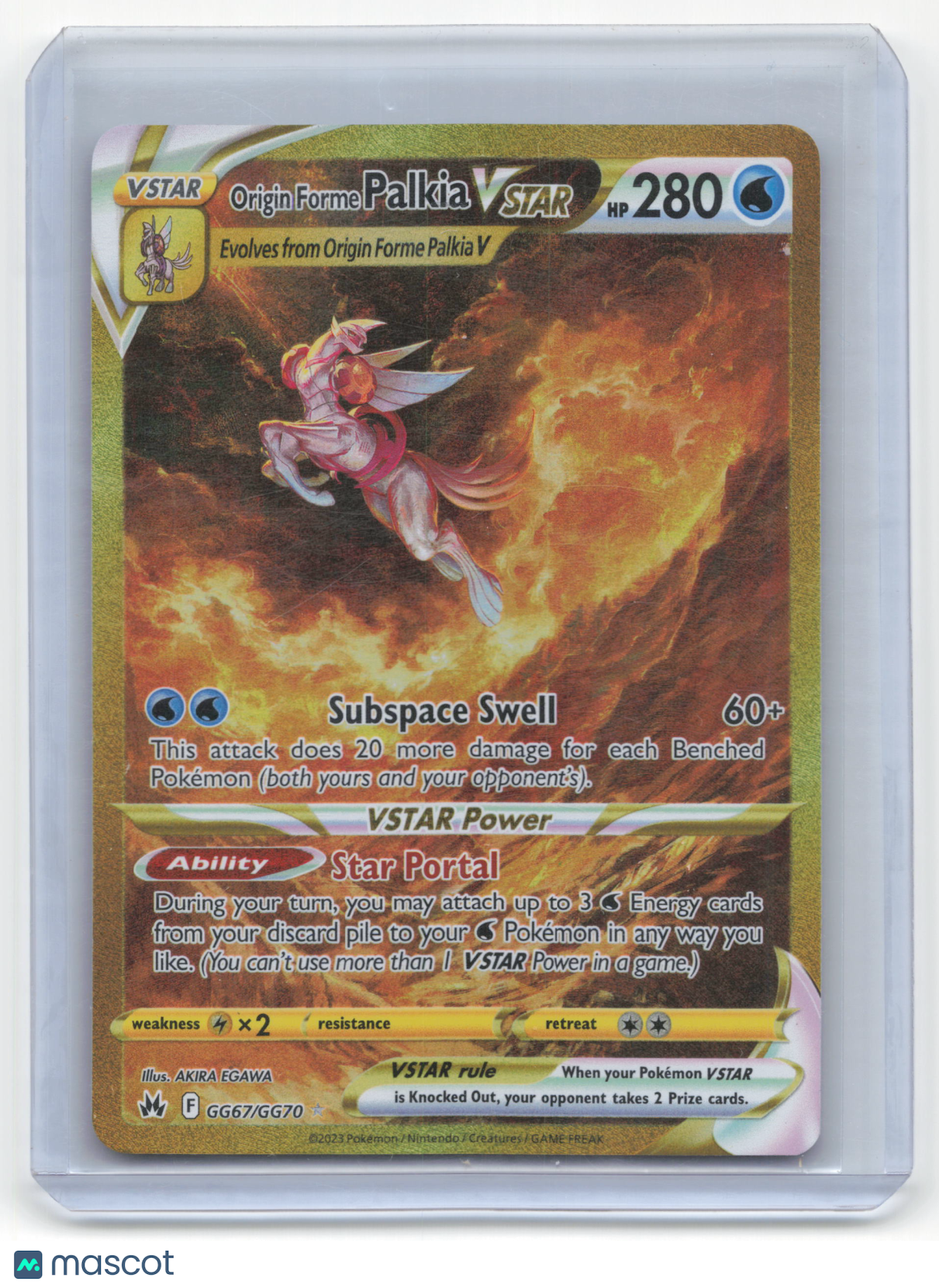 2023 Pokemon Origin Forme Palkia VSTAR Crown Zenith: Galarian Gallery #GG67/GG70