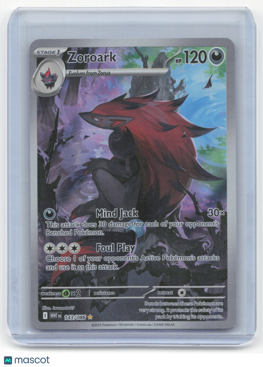 2025 Pokemon Zoroark White Flare #143/86 NM