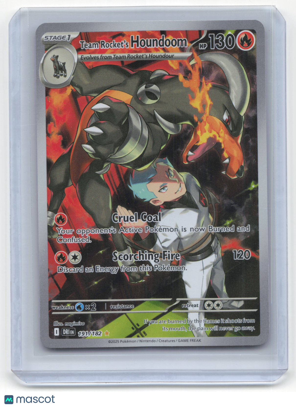 2025 Pokemon Team Rocket's Houndoom Destined Rivals #191/182 NM