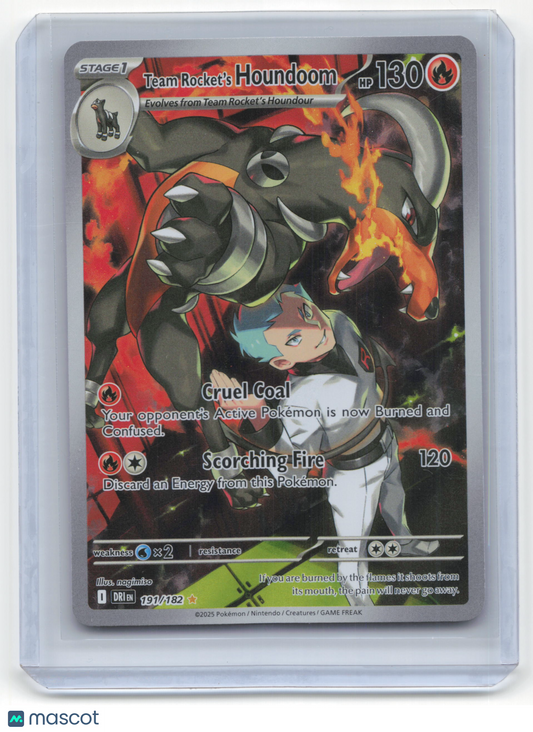 2025 Pokemon Team Rocket's Houndoom Destined Rivals #191/182 NM