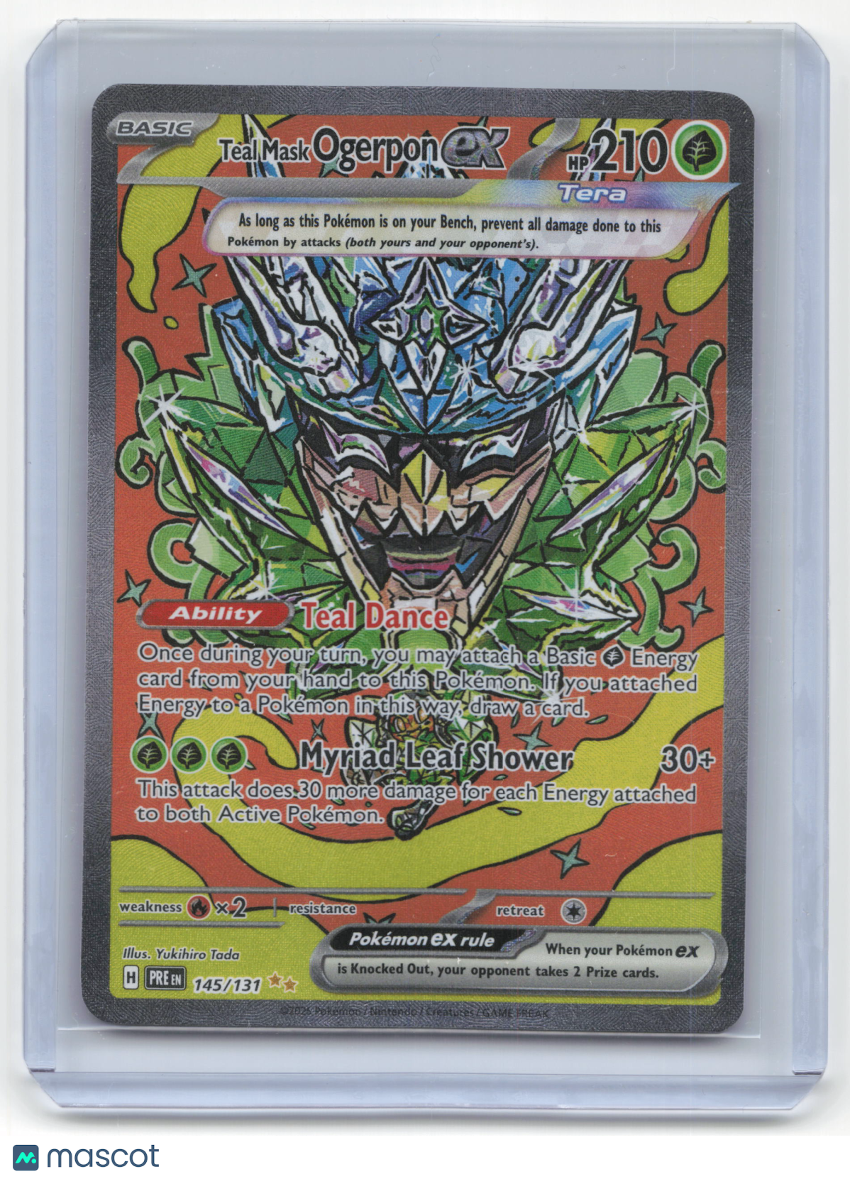 2024 Pokemon Teal Mask Ogerpon EX Prismatic Evolutions #145/131 NM
