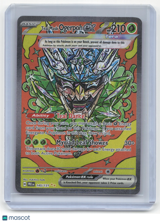 2024 Pokemon Teal Mask Ogerpon EX Prismatic Evolutions #145/131 NM