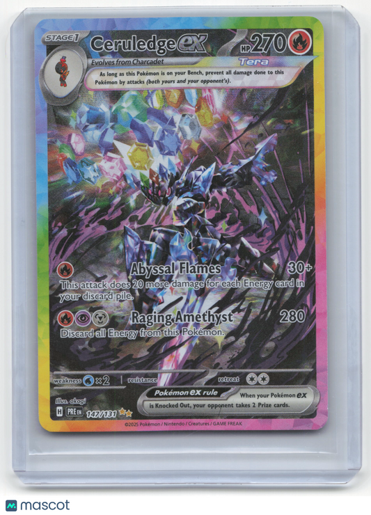 2025 Pokemon Ceruledge EX Prismatic Evolutions #147/131 NM