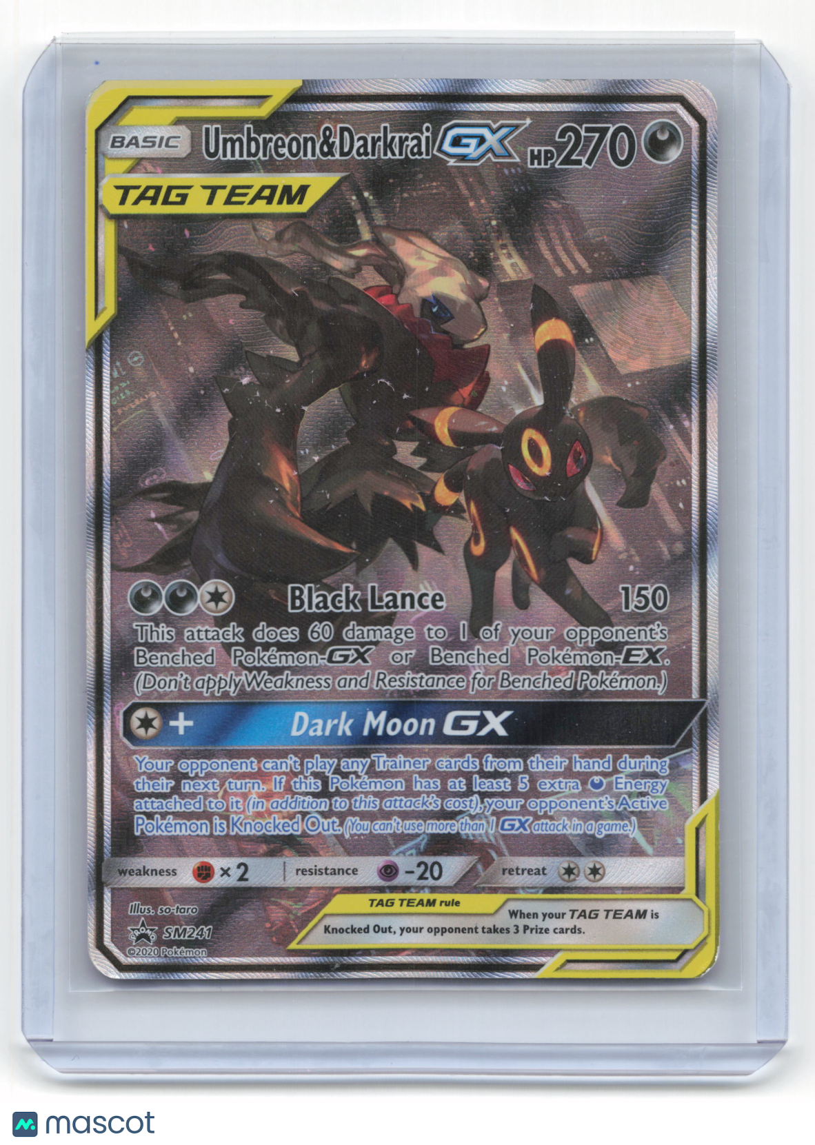 2020 Pokemon Umbreon & Darkrai GX SM Black Star Promos #SM241 MP