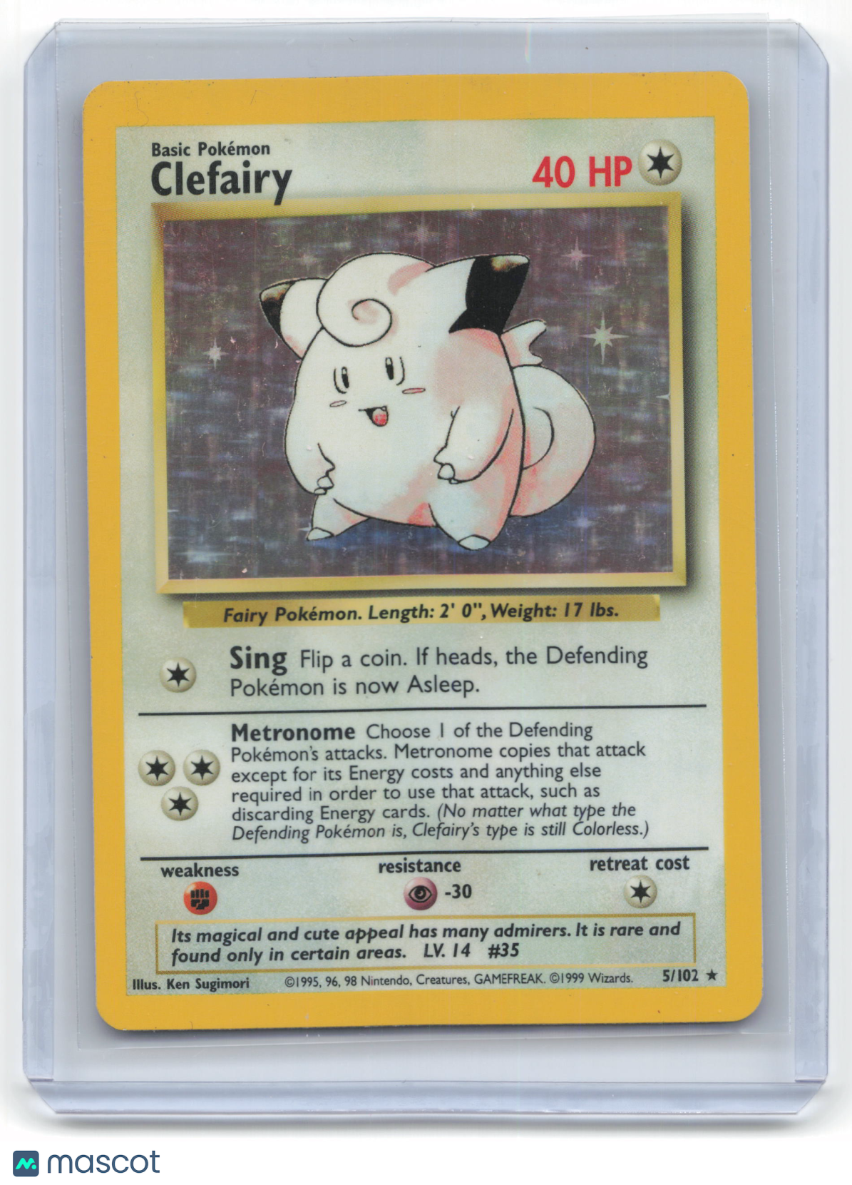 1999 Pokemon Clefairy Base Set #5/102 LP - Papa Joey's Collectibles