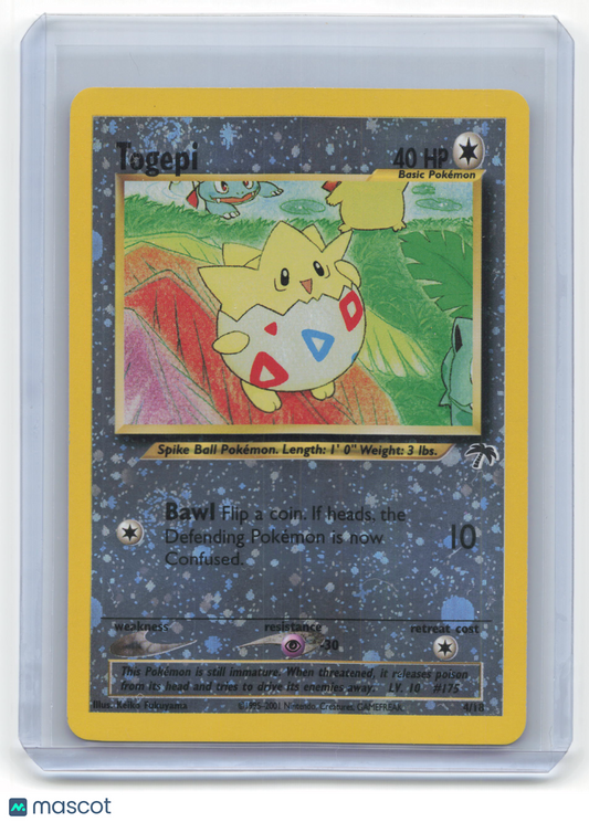 2001 Pokemon Togepi Southern Islands #4/18 Near Mint (2 Swirls)