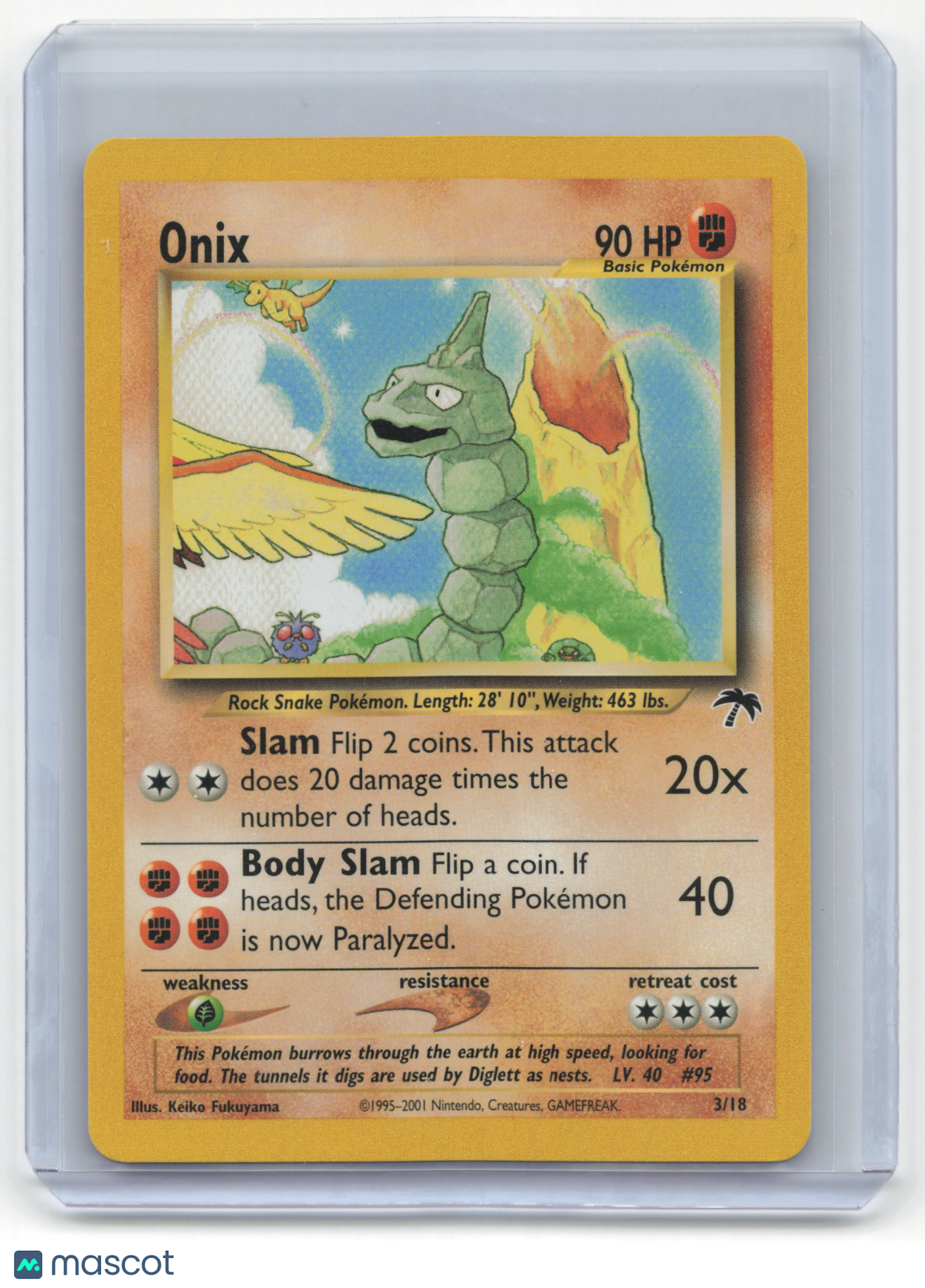 2001 Pokemon Onix Southern Islands #3/18 Near Mint