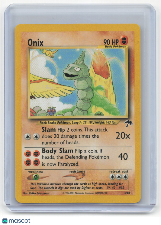 2001 Pokemon Onix Southern Islands #3/18 Near Mint