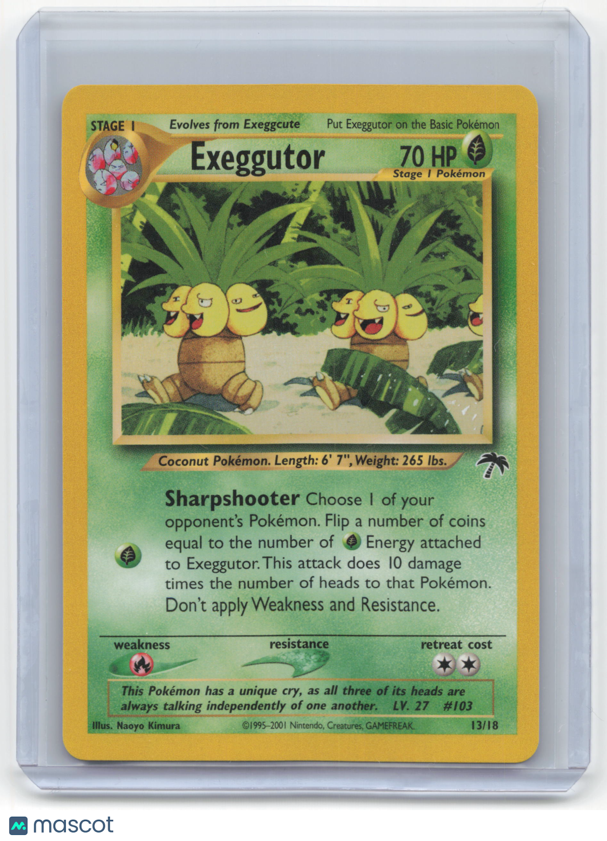 2001 Pokemon Exeggutor Southern Islands #13/18 Near Mint