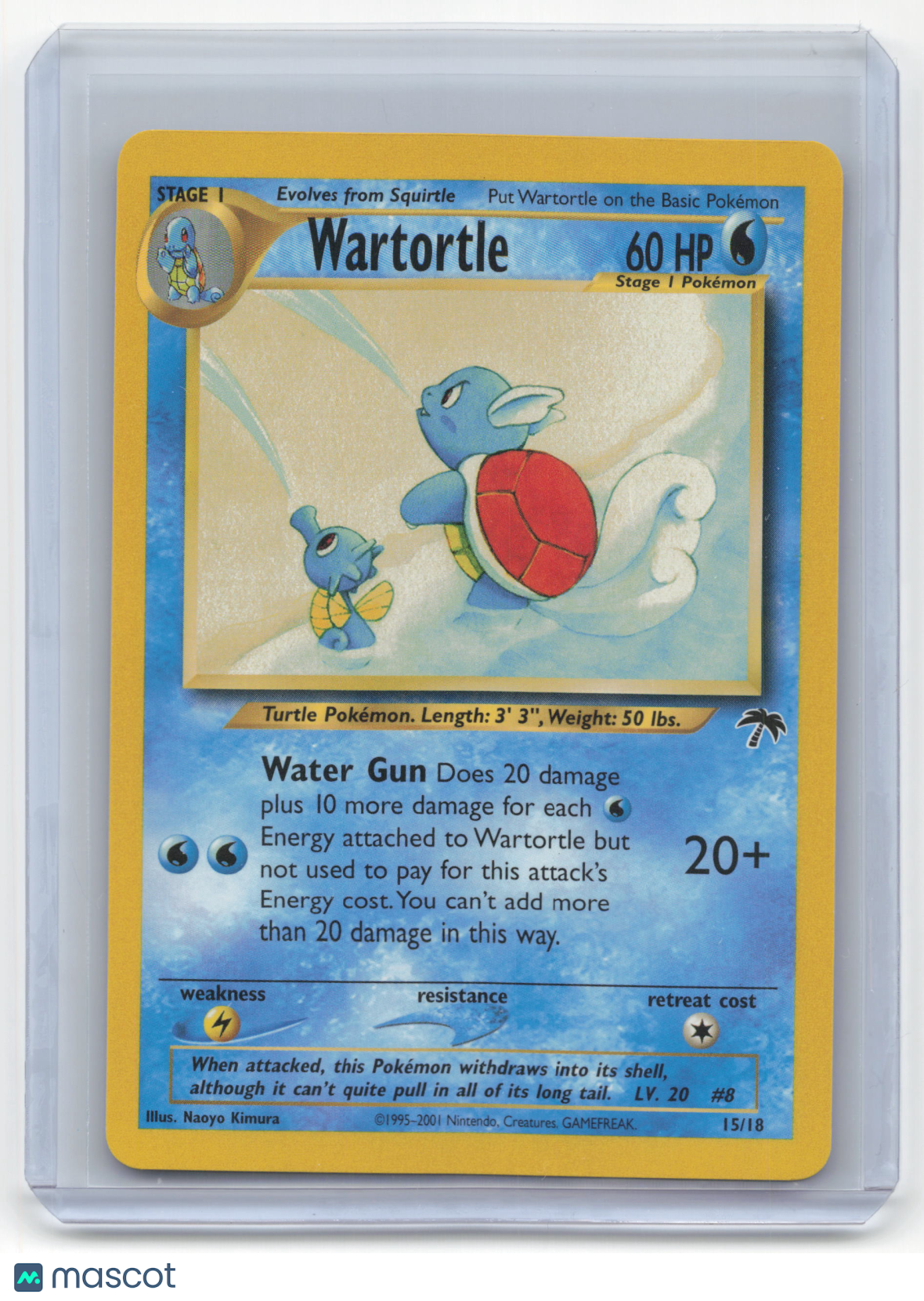 2001 Pokemon Wartortle Southern Islands #15/18 Near Mint