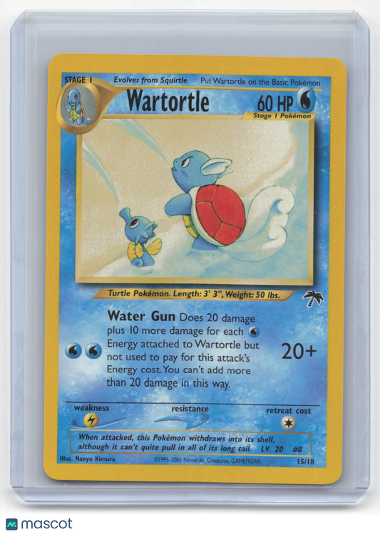 2001 Pokemon Wartortle Southern Islands #15/18 Near Mint