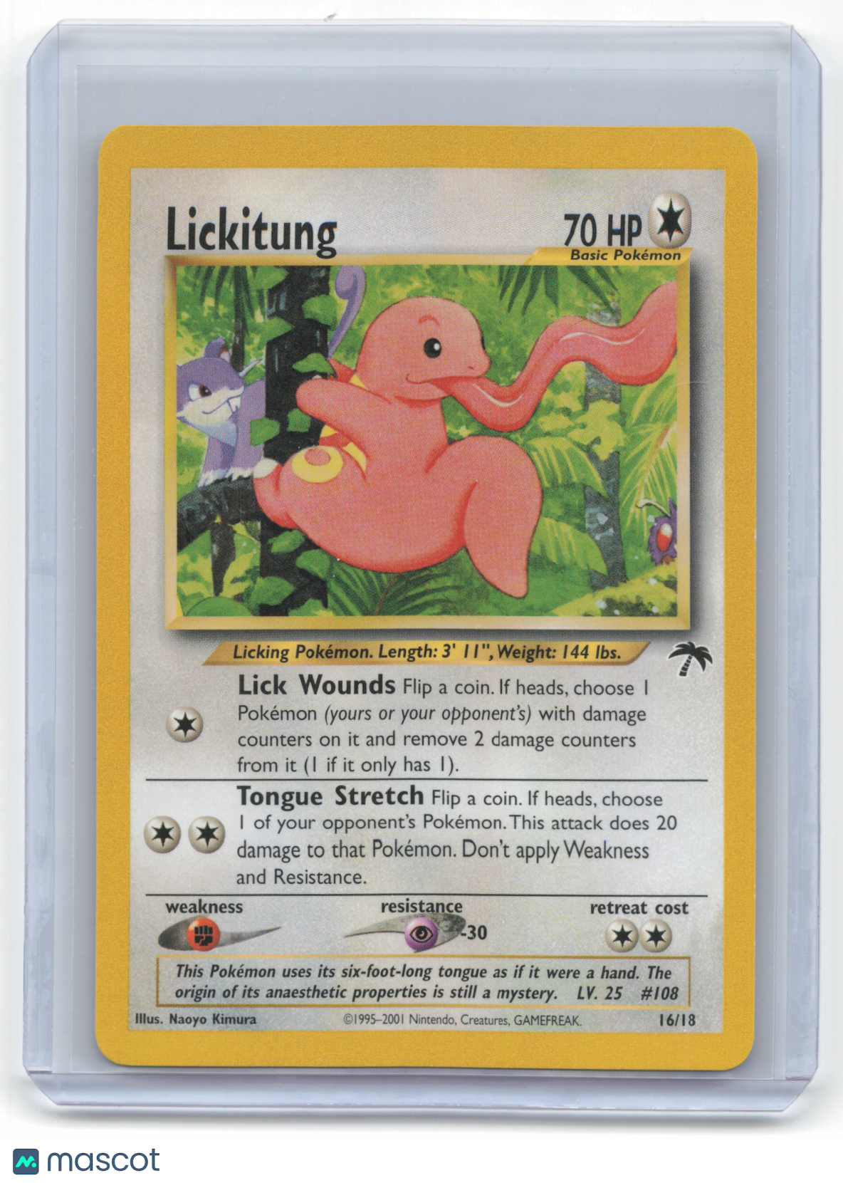 2001 Pokemon Lickitung Southern Islands #16/18 Near Mint