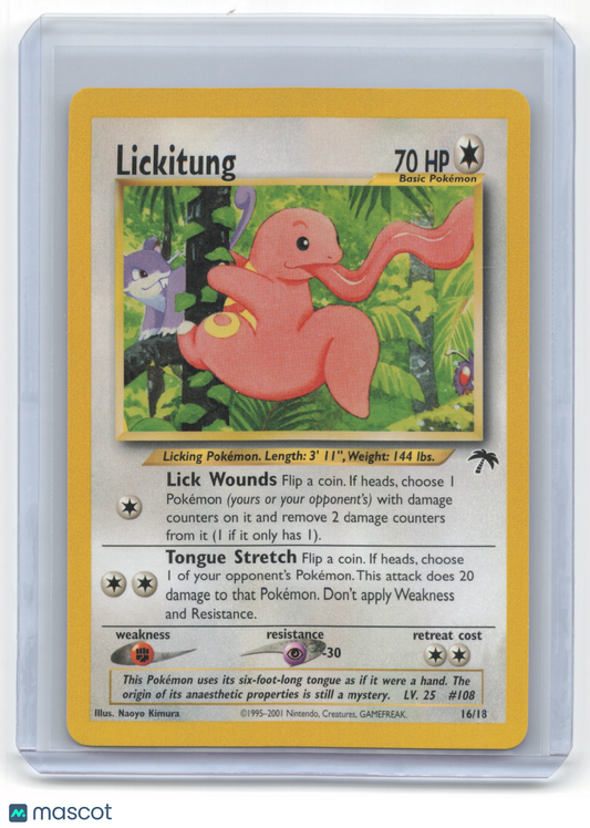 2001 Pokemon Lickitung Southern Islands #16/18 Near Mint