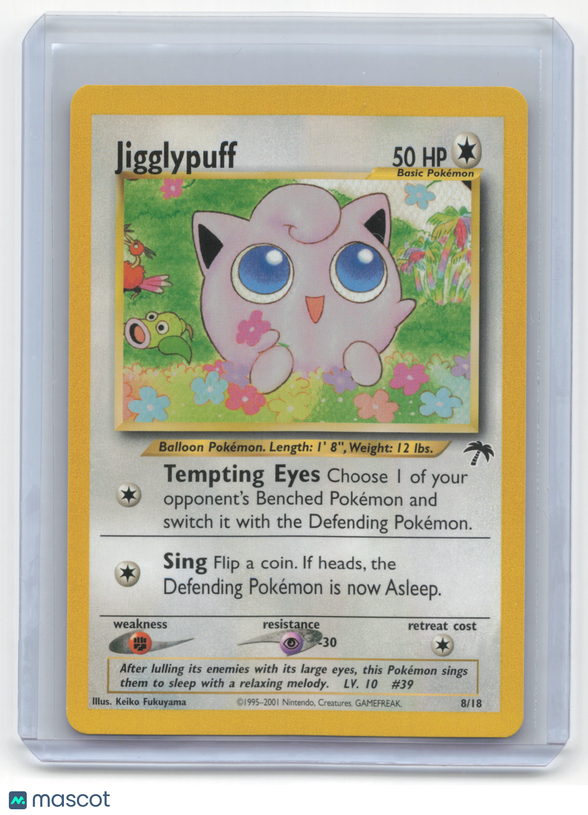 2001 Pokemon Jigglypuff Southern Islands #8/18 Near Mint