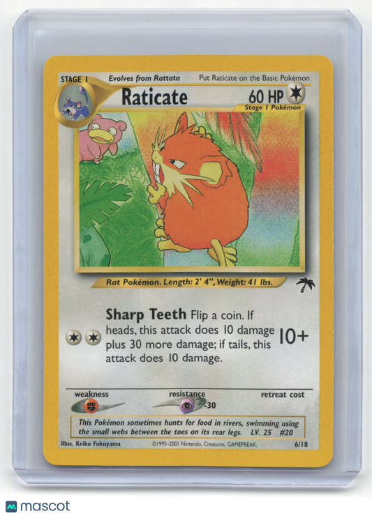 2001 Pokemon Raticate Southern Islands #6/18 Near Mint