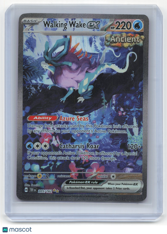 2024 Pokemon Walking Wake EX Temporal Forces #205/162 Near Mint