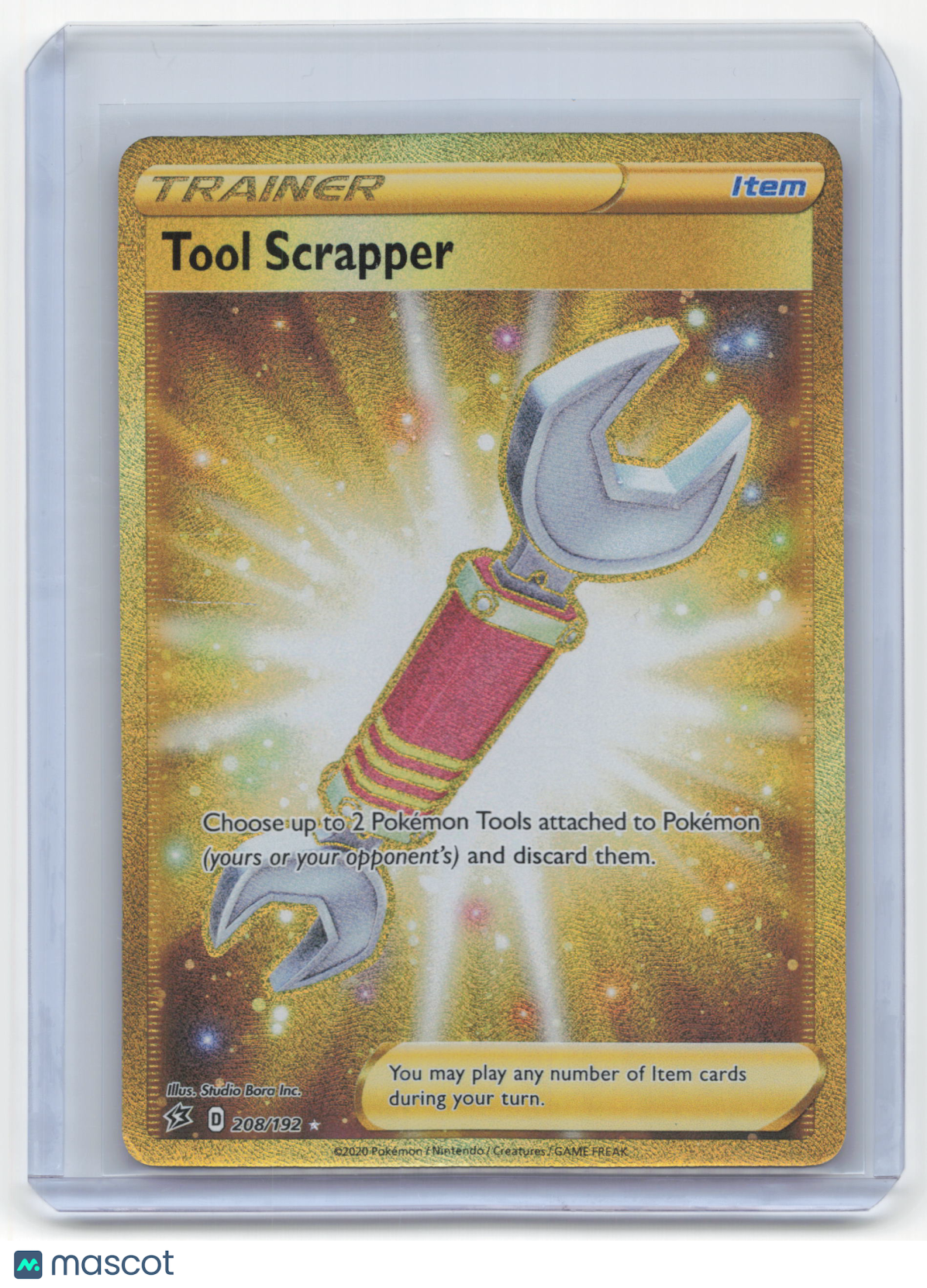 2020 Pokemon Tool Scrapper Rebel Clash #208/192 Near Mint