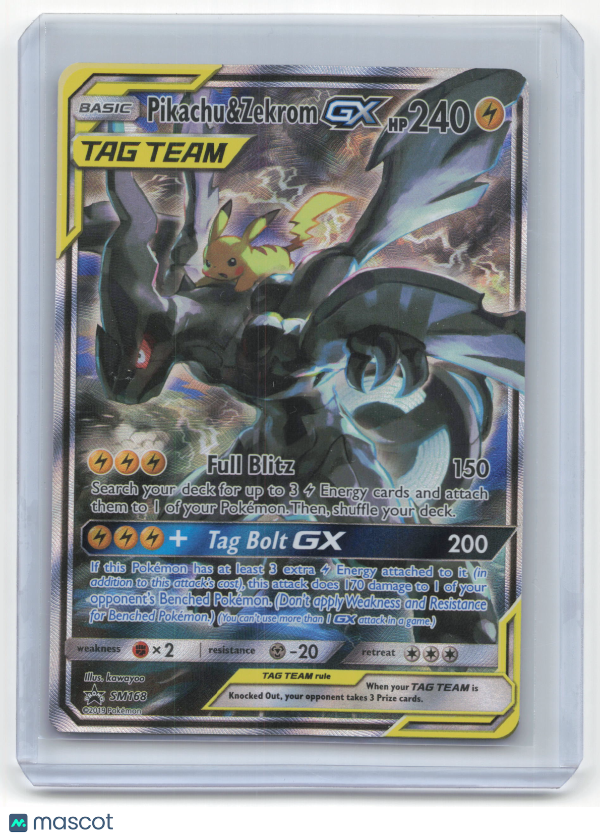 2019 Pokemon Pikachu & Zekrom GX SM Black Star Promos #SM168 Near Mint